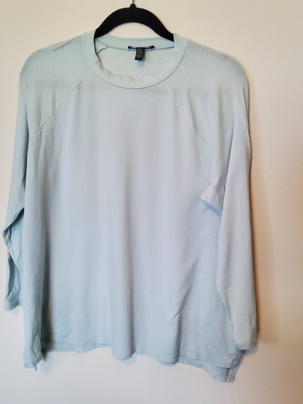 Eileen Fisher Mint Green long sleeve top Size L